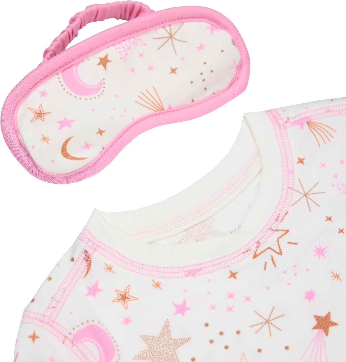 TAHARI Girls' Long Sleeve Top and Pants Pajama Set With Accessory