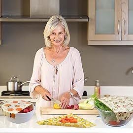 Reusable Beeswax Wrap - 9 Pack Beeswax Wraps for Food, Eco-Friendly Beeswax Food Wraps, Bread Sandwich Wrapper - Organic, Sustainable, Zero Waste, Reusable Plastic-Free Food Storage Wrap, 1XL, 3M, 5S