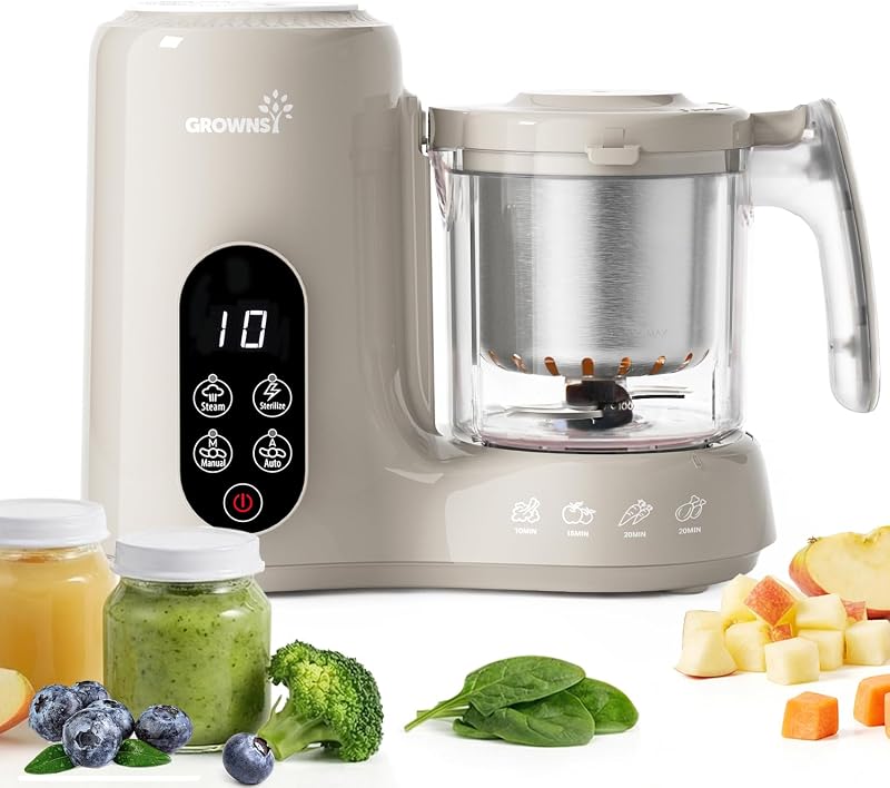 Baby Food Maker with Stainless Steel Steam Basket,Steamer & Blender | Baby Food Processor, Healthy Homemade Baby Food Purees, Starting Solids & BLW, Baby Feeding Essentials, 6+ Months