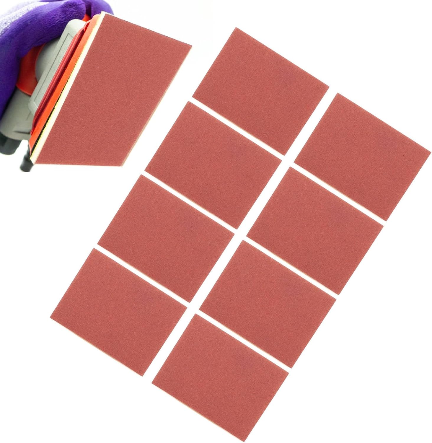 Sanding Sponge 1200 Grit Washable Reusable Ultra Fine Sanding Sponge Blocks for Metal Wood Drywall Sanding 100Pcs Sponge Sandpaper 2.95x3.94x0.2in