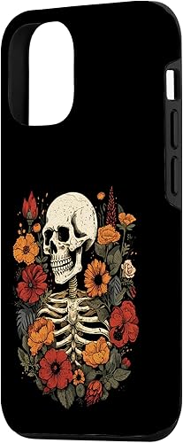 Miniatura 5 de iPhone 12 mini esqueleto floral calavera Halloween flores genial diseño gráfico