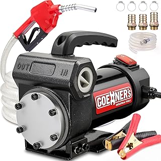 Premium 12V Diesel Fuel Transfer Pump – Commercial Grade 15 GPM Kit with Auto Shut-Off Nozzle, Lab-Tested 1000 Hours, Self-Priming for Trucks, Boats, RVs & Farm Equipment