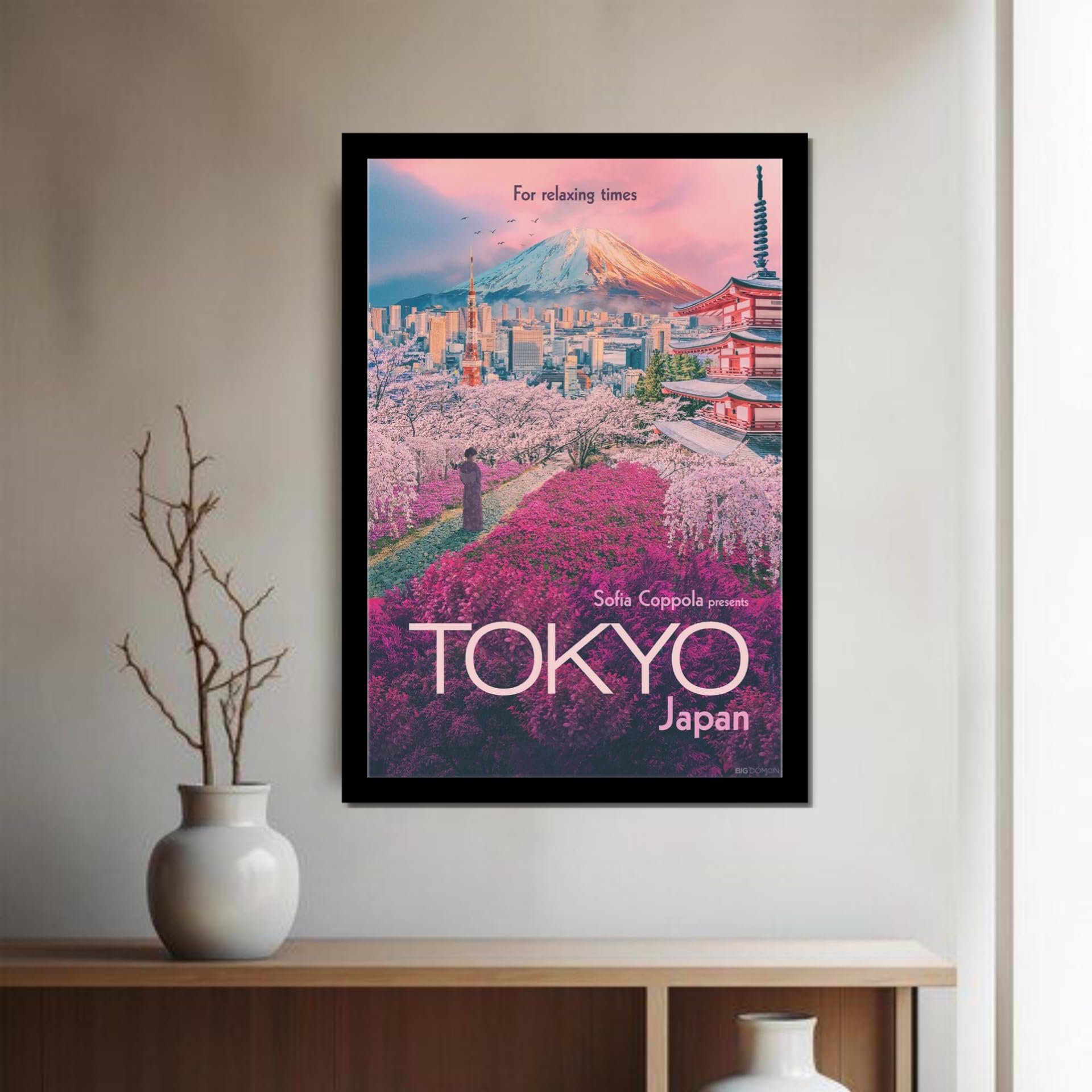 Waltractive Tokyo Japan Aesthetic Travel Framed Poster Wall Art