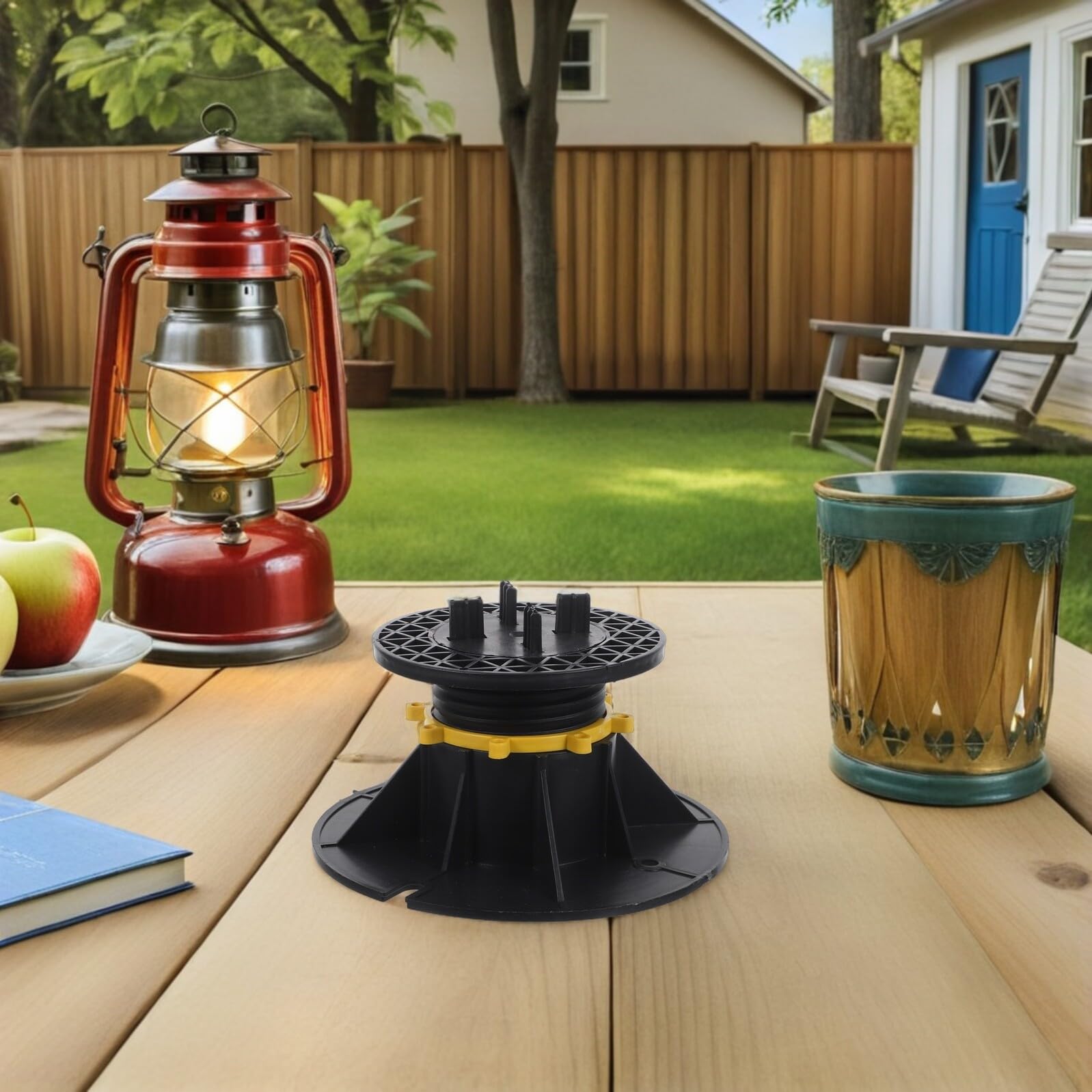 COHEALI Verstellbarer Terrassenstützsockel 70 110mm Kunststoff Wetterfest Bodenausgleich für Außenböden Terrasse Garten