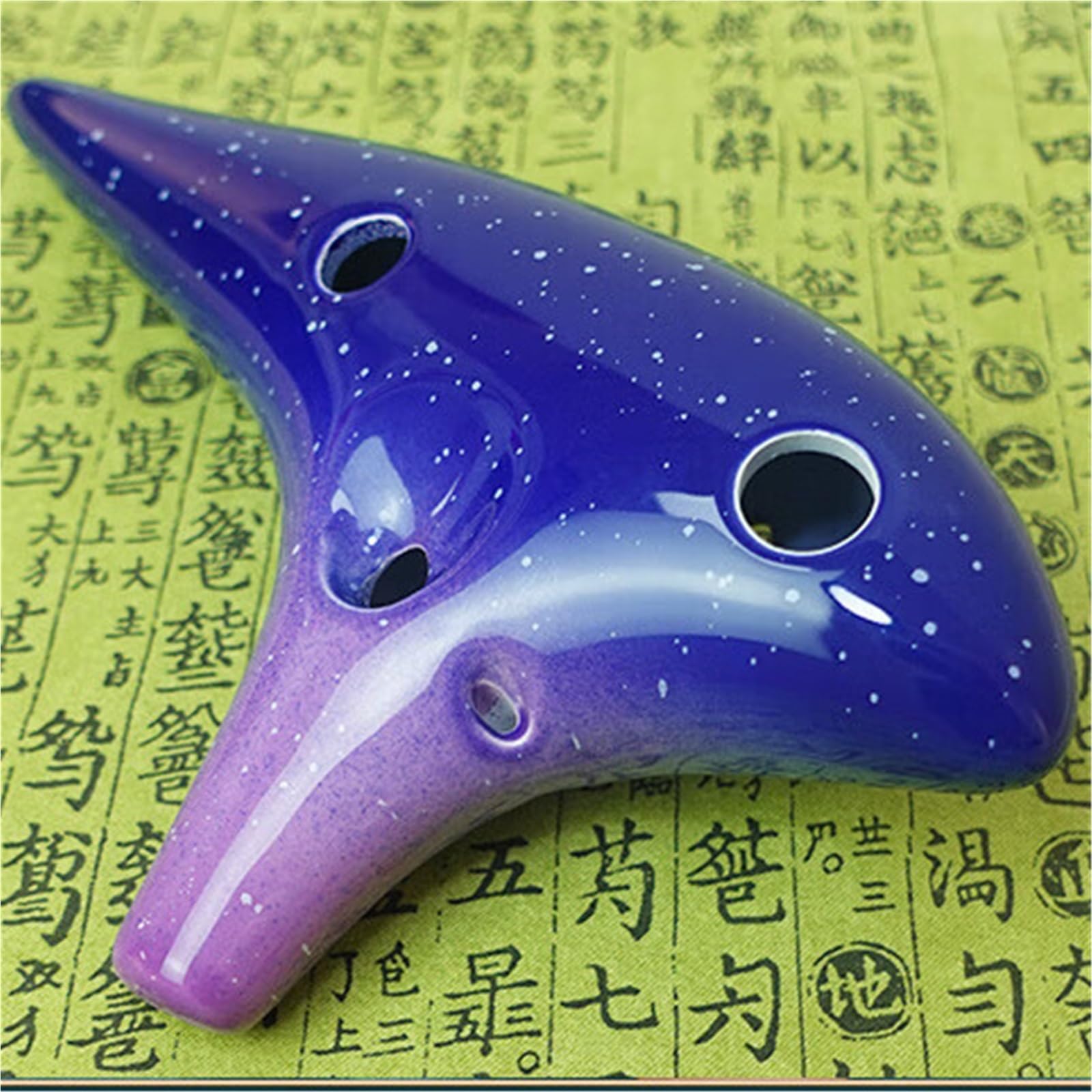 Ocarina per Principianti Ocarina 12 Buche AC Professional Ocarina per Principianti 12 Buche Tipo Performance Brillante Cielo Stellato Blu(Blue1)