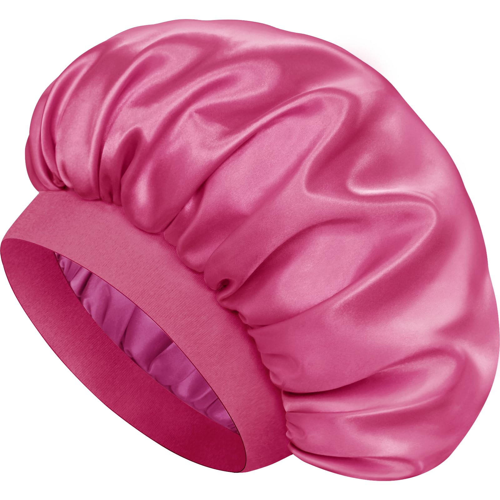 Satin Silk Bonnet for Hair, Double Layer Sleep Cap for Men &amp; Women