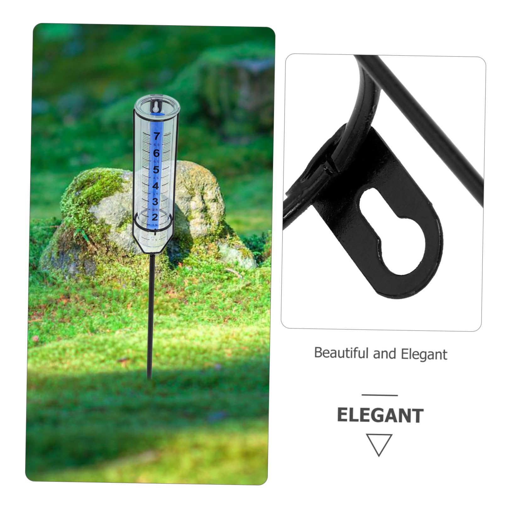 Pluviometro da Giardino in Ferro e Plastico, Lettura Chiara | Giardino e Yard, Design Elegante, Installazione Semplice, Uso Outdoor, Numeri Grandi e Resistente