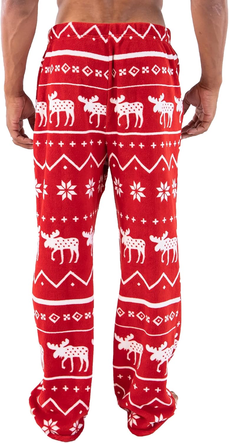 Lazy One Men's Fleece Pajama Pants, Nordic Fleece Pajama Bottoms for Men, Warm Pajama Pants - Image 2