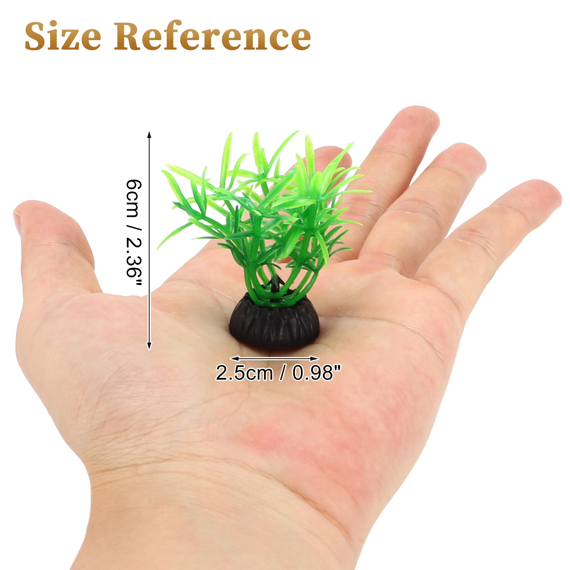 CAPASTEC Plastic Aquarium Plants, Small Aquarium Plastic Plants, Green - Image 3