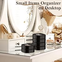 Vista 7 de Kathfly 6 piezas contenedor dispensador de gomas para el cabello organizador soporte para horquillas portátil para viajes soporte para hisopos