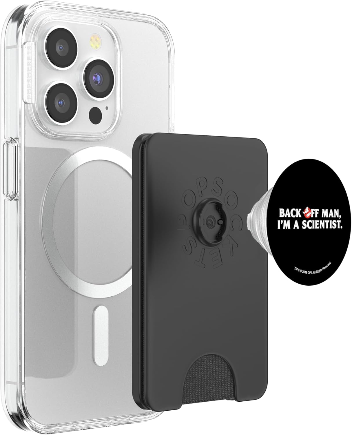 Ghostbusters Back Off Man PopSockets PopWallet for MagSafe