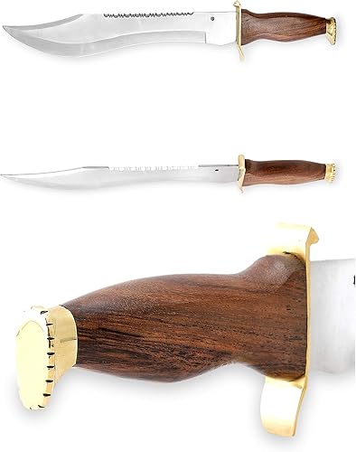 Miniatura 4 de Perking Knife - Cuchillo de caza de hoja fija de 12 pulgadas con vaina, cuchillo de hoja fija afilada hecho de acero inoxidable al carbono con mango