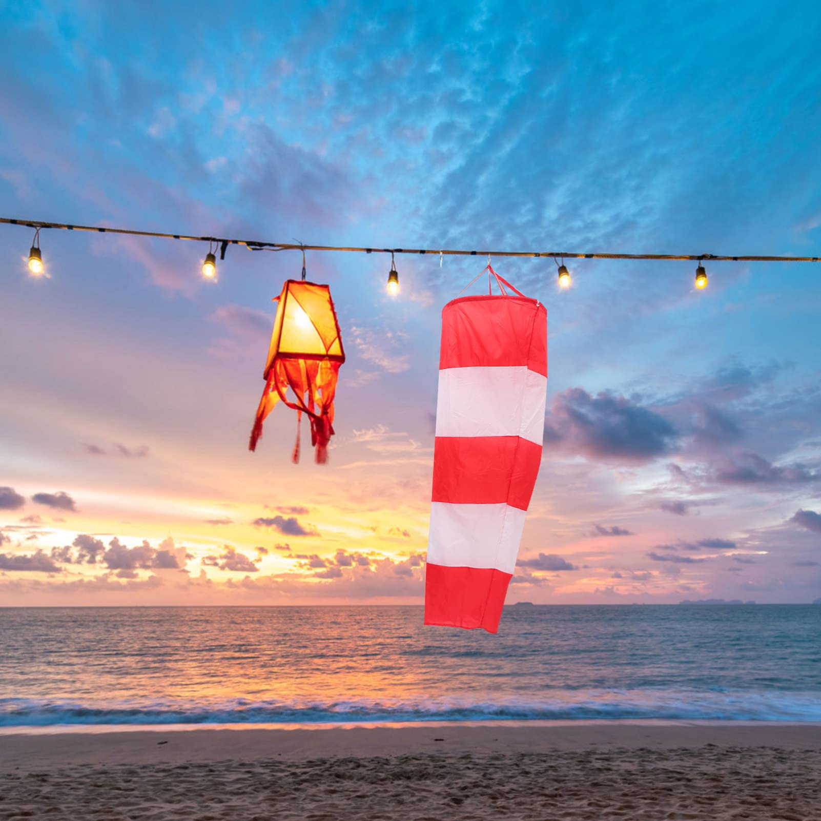 Yardwe windsock Wind Vane Weather Vane Waterproof Wind Indicator Toy Outdoor Indicator Wind Measurement Sock Bag Reflective Tape Reflective Socks Bag Weather Bag Luminous