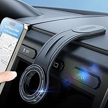 eSamcore for MagSafe Car Mount Detachable, Bendable Aluminum Arm Magnetic Phone Holder for Car【20 Strong Magnets】 Cell Phone Mount for Car Dash Fit iPhone 17 16 15 14 Pro Max Mini Mag Safe Accessories