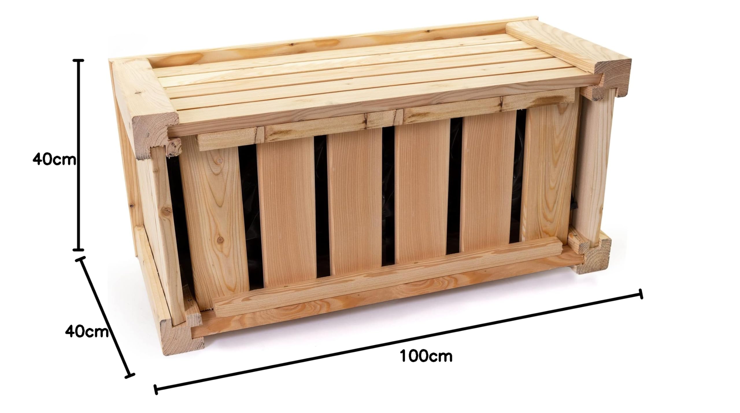 Pflanzkasten Lärche Primus 100 x 40 x 40 cm, für Außenbereich