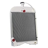 Vista 4 de 8N8005 Radiador de tractor de aluminio de 3 filas para modelos Ford 2N 8N 9N, radiador de repuesto, radiador de aluminio, radiadores