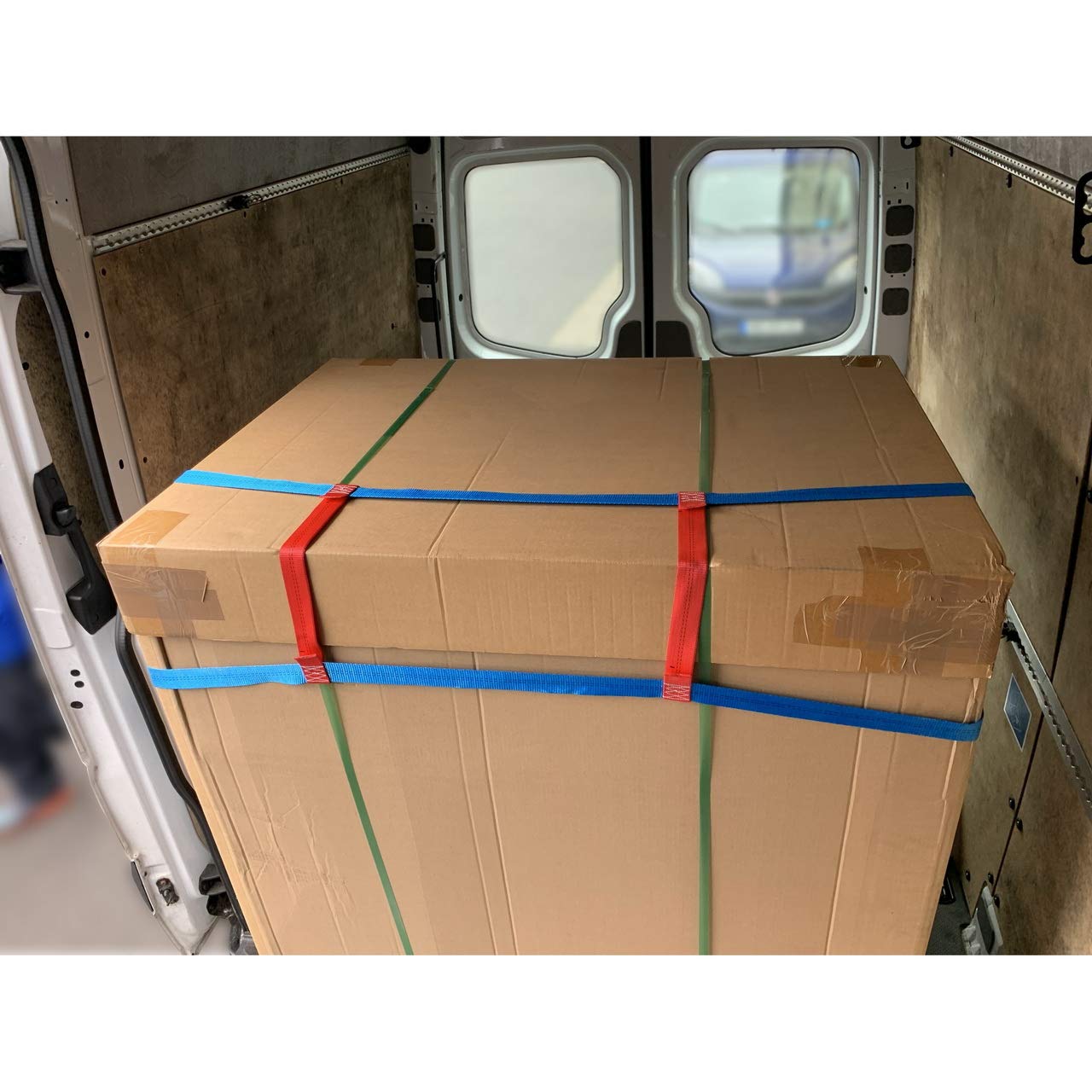 Kopflashing-Netz, 35 mm, 1000 daN, Breite 0,80/1,20 m, inkl. Ratschen Formschluss im Transporter bei Ladungssicherung