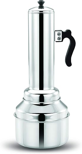 Expresso Stainless Steel Puttu Kudam/Maker, Silver
