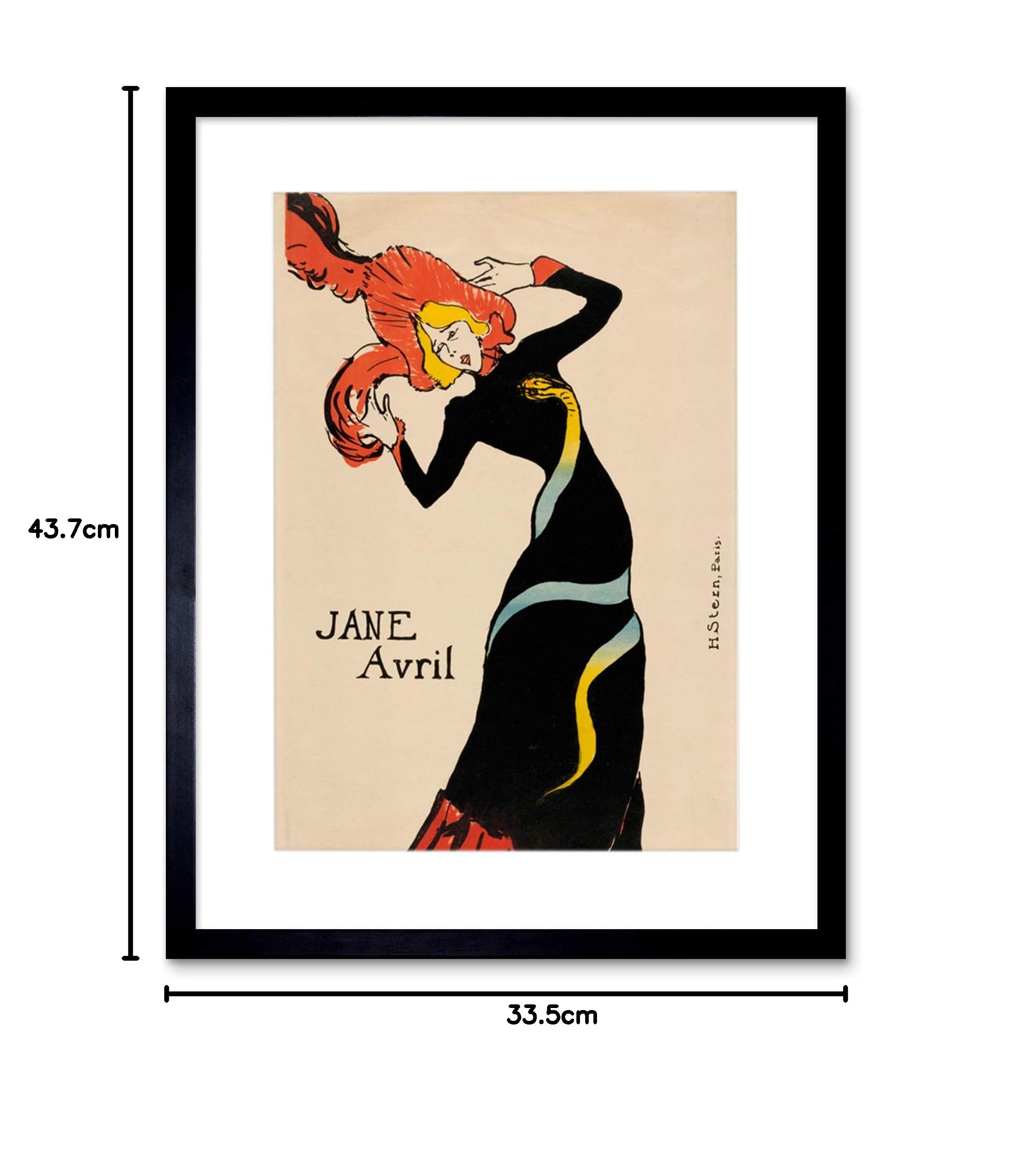 Amazon｜Toulouse Lautrec French Jane Avril Picture Framed Wall Art