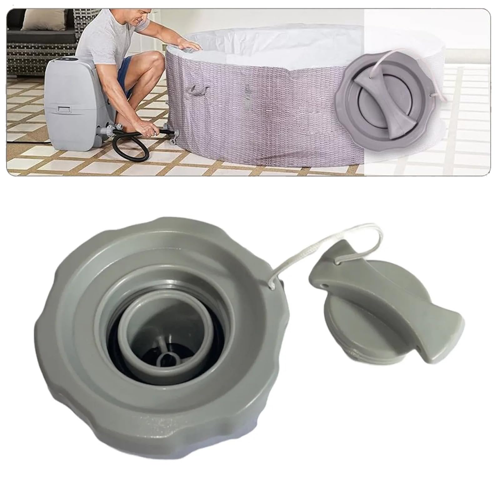 Bouchon de Valve d'air pour Jacuzzi Gonflable Bestway Airjet Saluspa Lay Z, Remplacement P05767