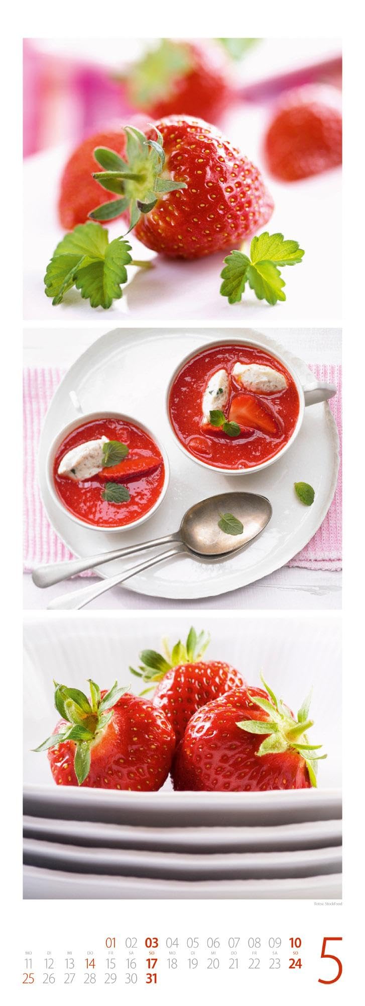 GenussZeit Triplet-Kalender 2026 | Ein sinnlicher Blick in die Küche | Farbintensiver Küchen-Kalender im schlanken Hochformat (24x66 cm) | Für Foodies