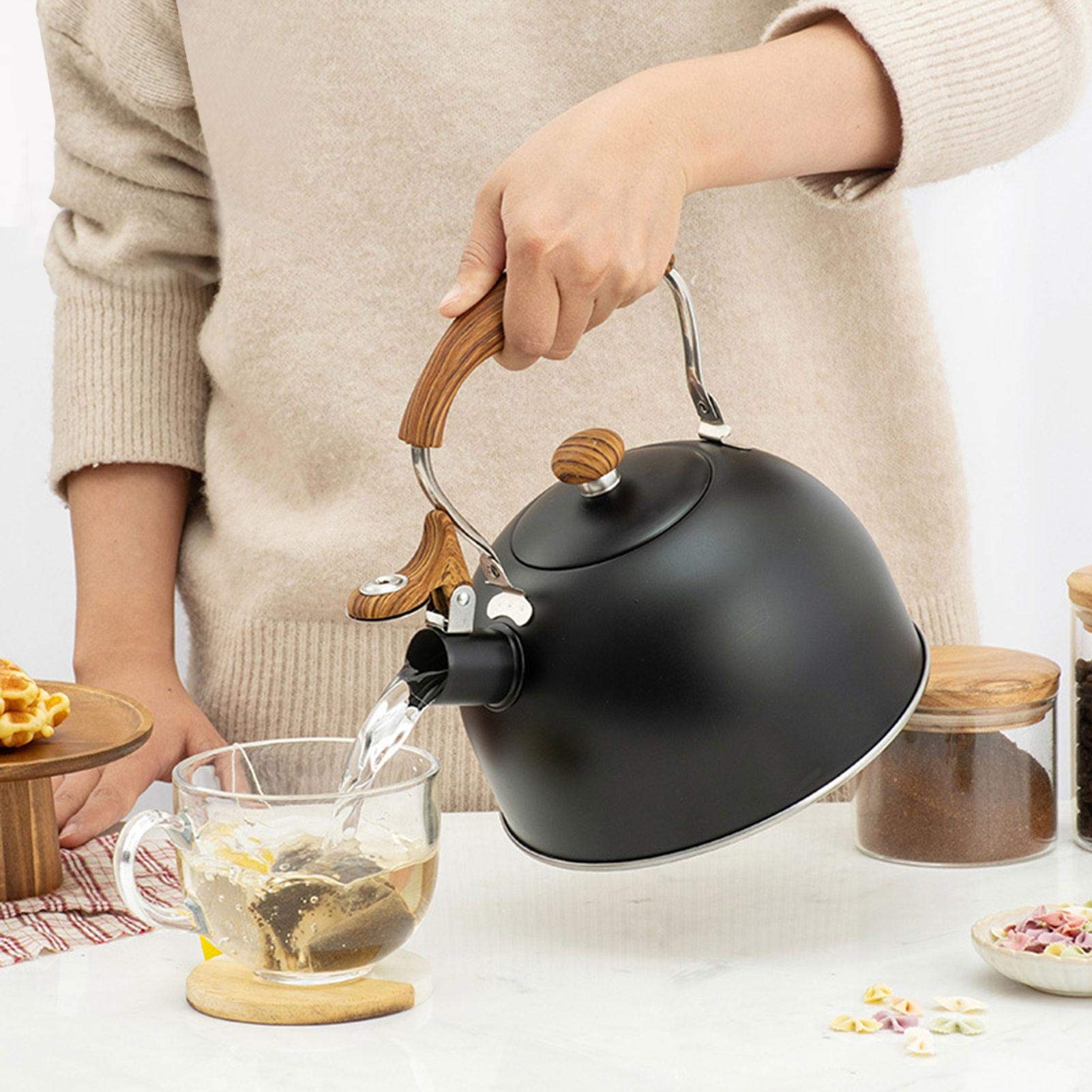 Amazon.co.jp: Allystyle ホイッスルケトル 2.5L 笛吹きケトル 家庭用