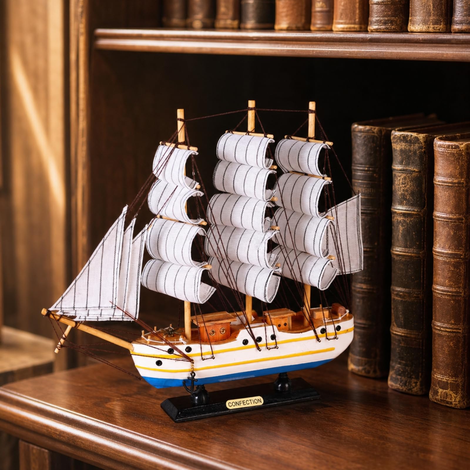 Modello di Nave in Legno Rustico, Stile B