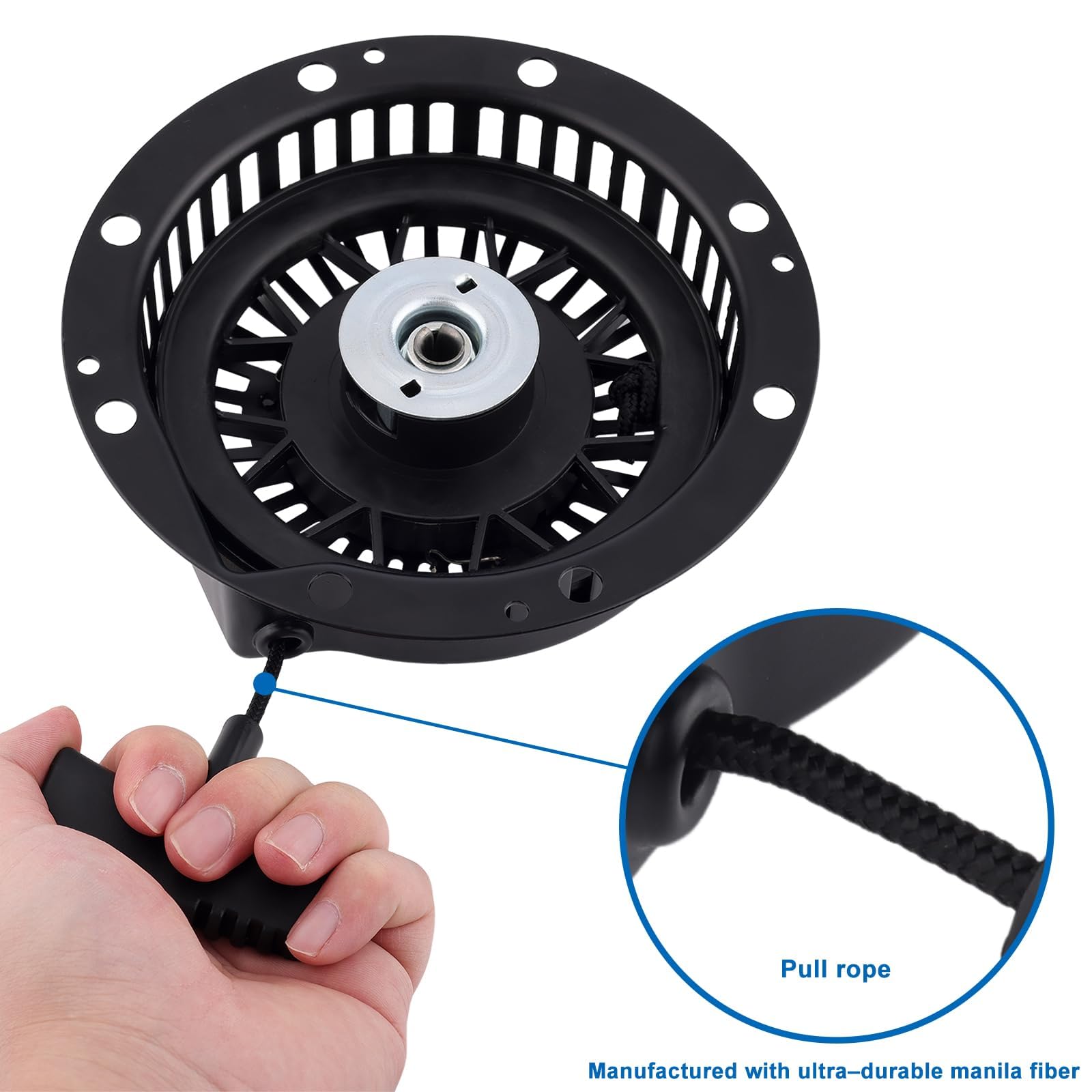 590746 - Motor de arranque de retroceso para cortacésped (repuesto de Tecumseh 590788 590748 590704 OHH50 OHH65 OHH60 HM80 HM90 HM100 OHH60 de 4 ciclos)
