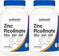 Vista 7 de Nutricost Picolinato de Zinc 50 mg, 120 cápsulas vegetarianas, sin gluten y sin OMG
