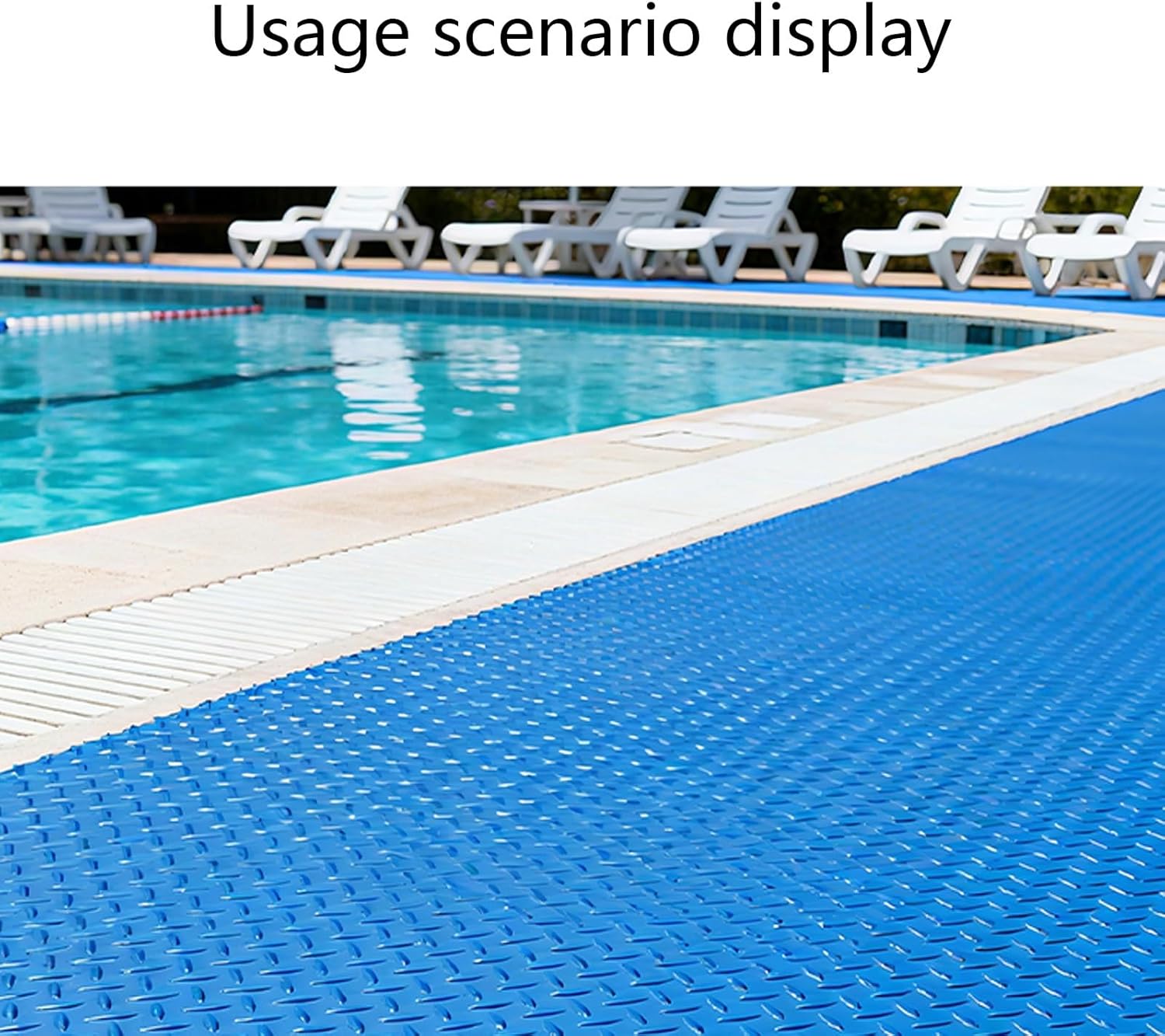 PVC Garage Shop Parking Mat, Durable, Non-Skid, Thickened Flooring Roll, for Under Car, Garage Car Parking Mats(Blue,1.2x2m/3.9x6.5ft)