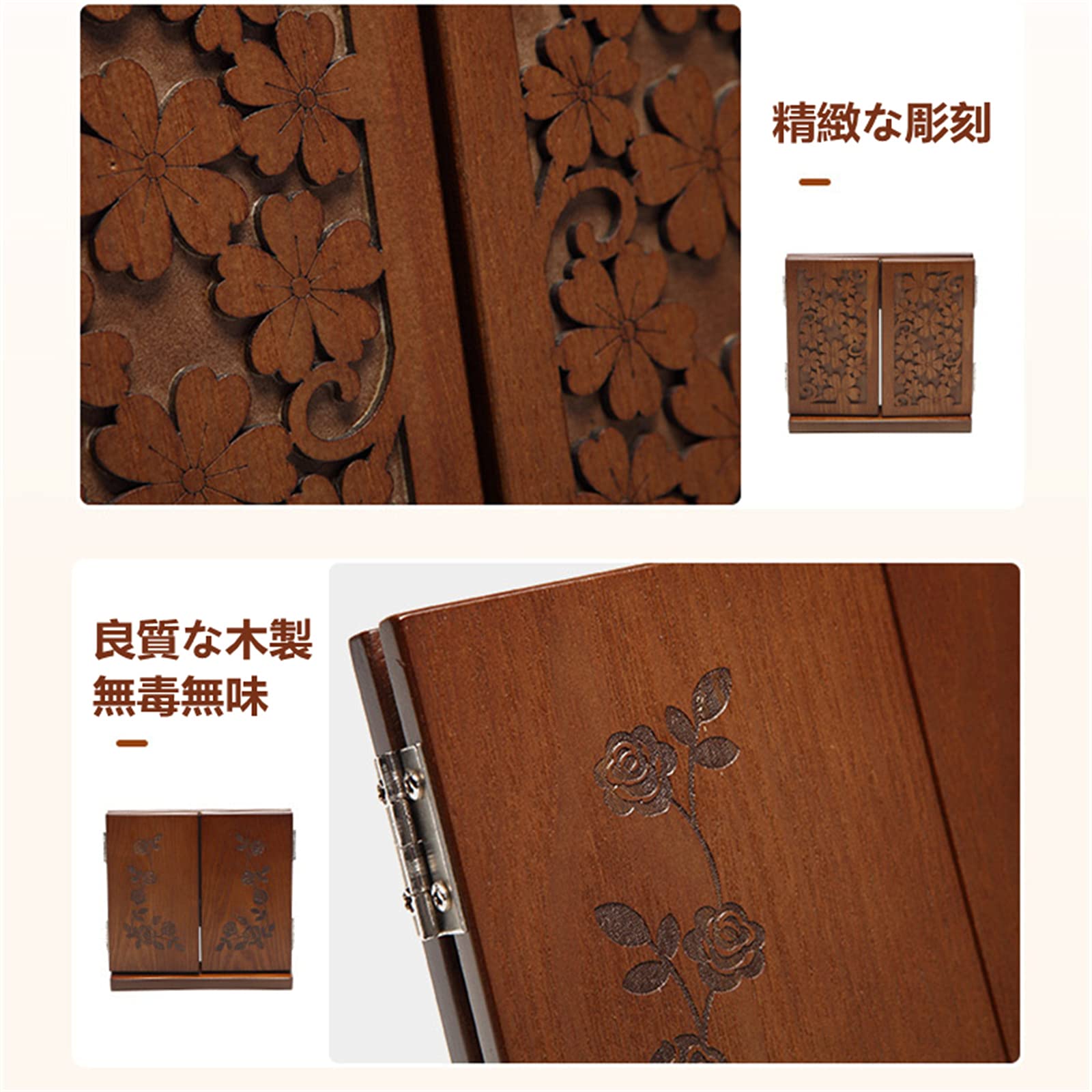 三面鏡　卓上　折りたたみ式　木製 Amazon.co.jp: 鏡 卓上 三面鏡 卓上ミラー 木製 卓上鏡 扉 化粧鏡 彫刻