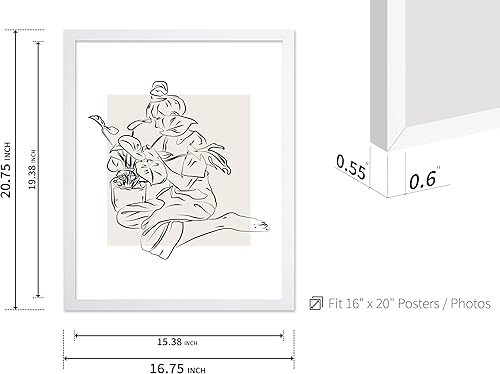 Miniatura 395 de Poster Master Póster de peonías – Estampado de flores retro – Ilustración floral – Ilustración en blanco y negro – Diseño de línea y abstracto –