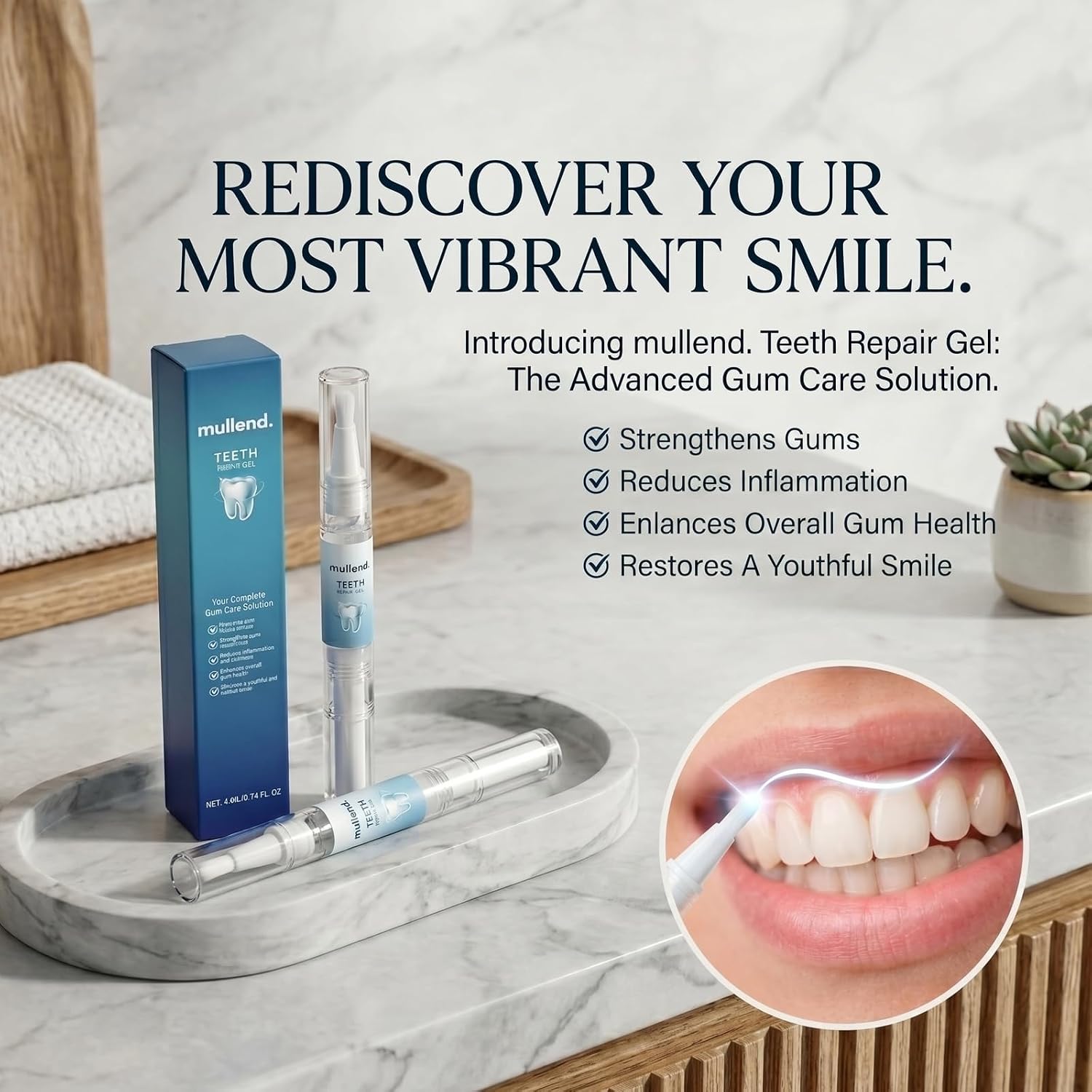 Mullend Gum Repair Gel, Mullend Teeth Repair Gel, Enhances Overall Oral Care (2 pcs)