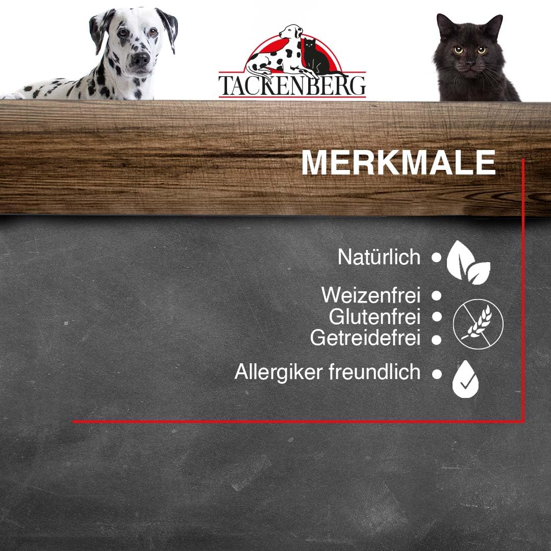 TACKENBERG Pferd mit Zucchini, Süßkartoffel und Birne Nassfutter Dose für Hunde - Hundefutter in Premiumqualität - natürlich getreidefrei, 6 x 800 g