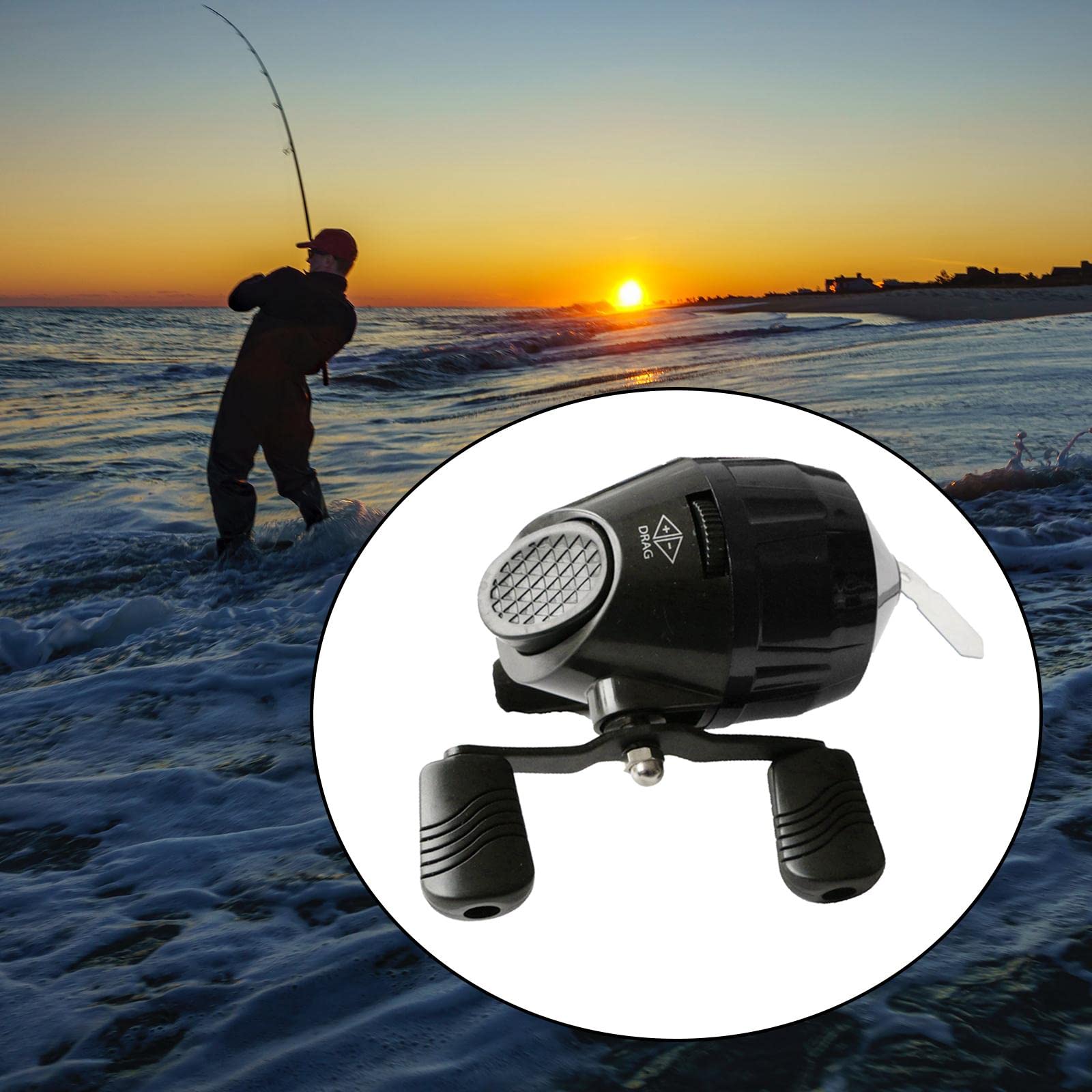 Amazon | Generic Rotate Fishing Reel 10lb/85yds リール プッシュ