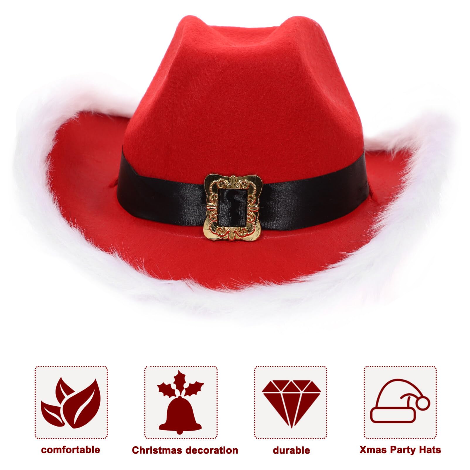 PRETYZOOM Mütze Weihnachtsmann Plüschmütze mit Licht Partymütze für Damen und Herren Weihnachtsmannmütze als Dekoration und Kostümaccessoire Weiche und Bequeme Weihnachtsmütze für Winter