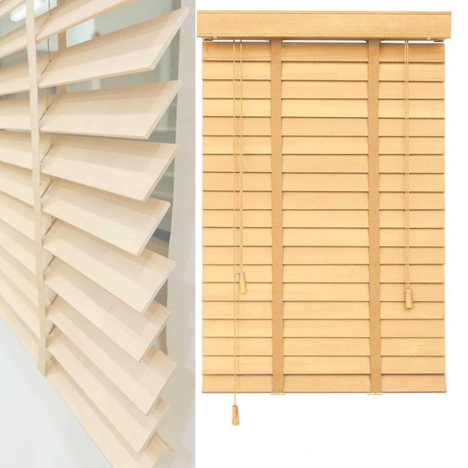 Store en bois de qualité supérieure pour 50 à 160 cm occultant et horizontal en bois respirant Dimensions : 45 x 210 cm