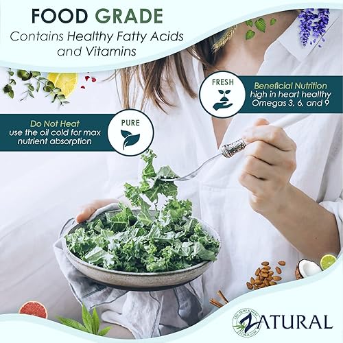 Miniatura 4 de Aceite de linaza - Aceite de semillas de lino 100 puro 0 aditivos 0 rellenos prensado en frío sin refinar 16 onzas