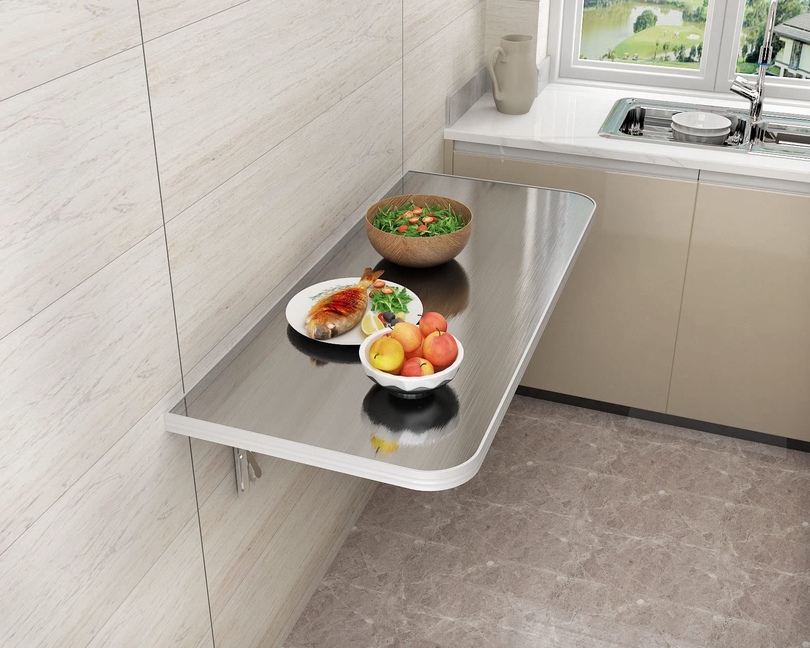 Buy FXW Wall ed Folding Table Floating Laptop Desk FoldDown Work