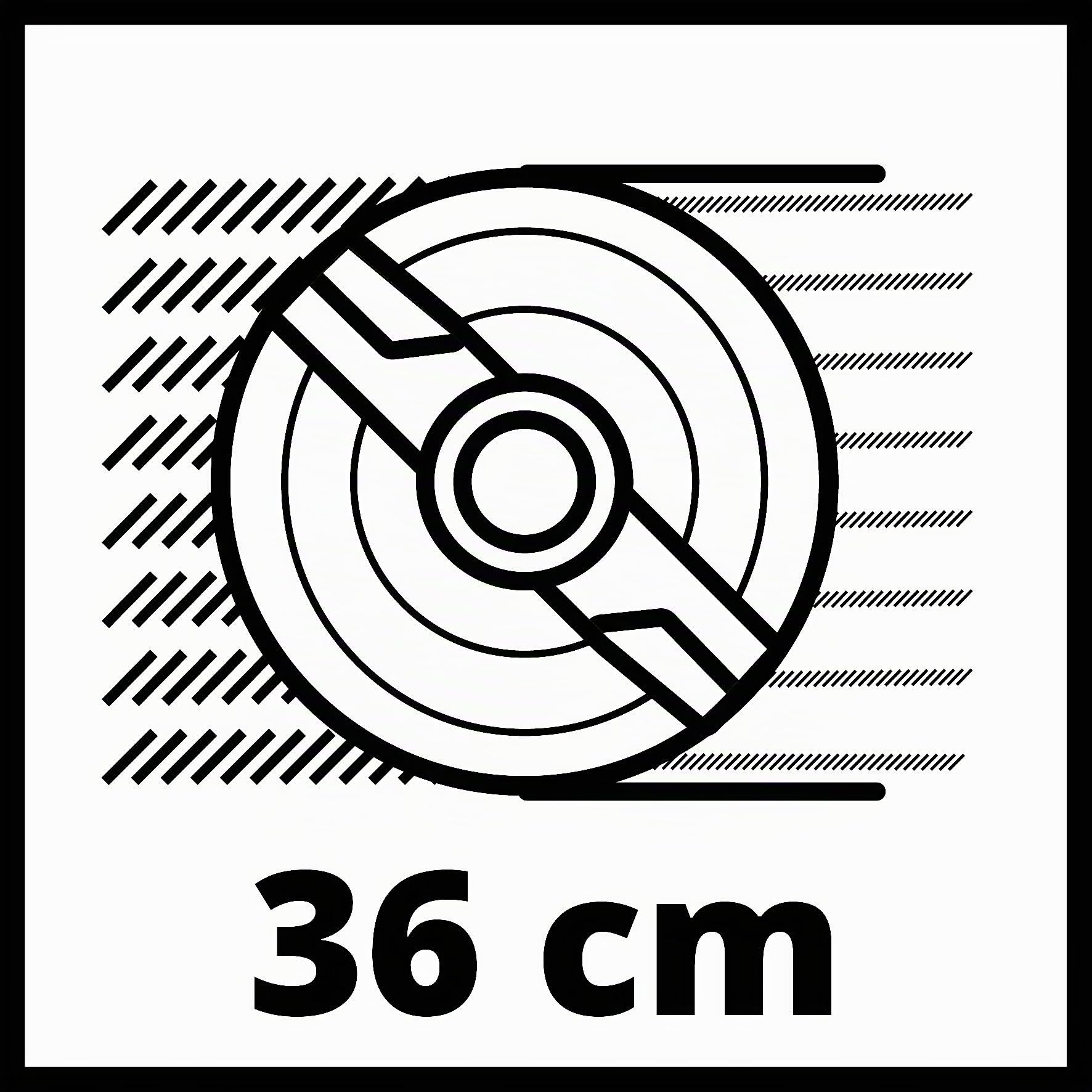 Einhell Elektro-Rasenmäher GC-EM 1500/36 (1500 W Carbon Power Motor, 36 cm Schnittbreite, 38 L Fangbox, für 600 m² Rasenflächen, Schnitthöhe 25-65 mm)