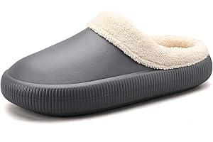 gigididi Unisex Winter Fur Lined Clogs Room Shoes