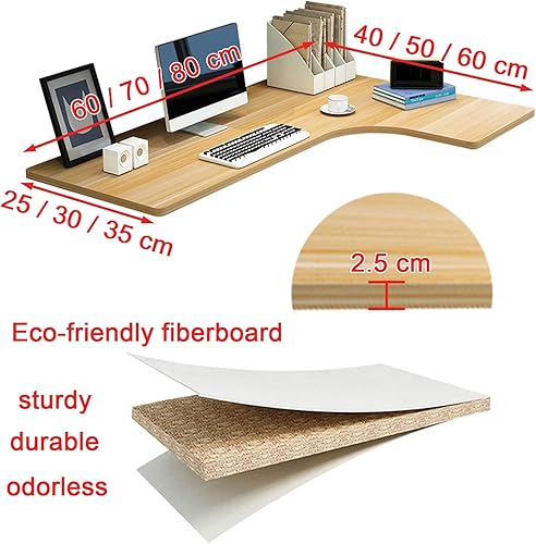Miniatura 9 de Escritorio flotante para pared de 28, 35, 39 pulgadas, mesa de pared estable y resistente en forma de L, escritorio de computadora para el hogar con