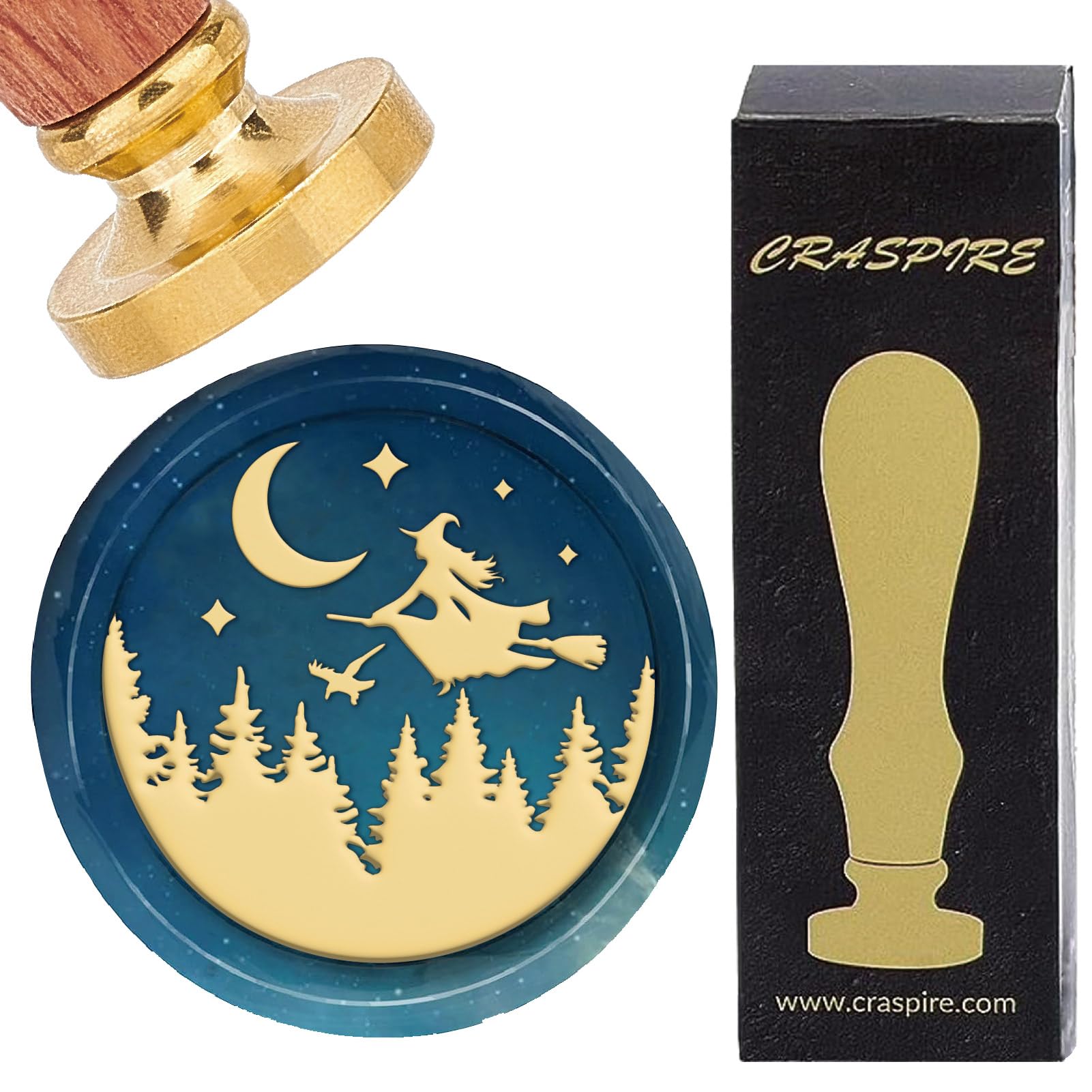 SUPERDANT Timbro con Sigillo di Cera Uccello Sul Ramo di Un Albero Timbri da 30 mm con Testa in Ottone Rimovibile Manico in Legno per Inviti a Feste e San Valentine