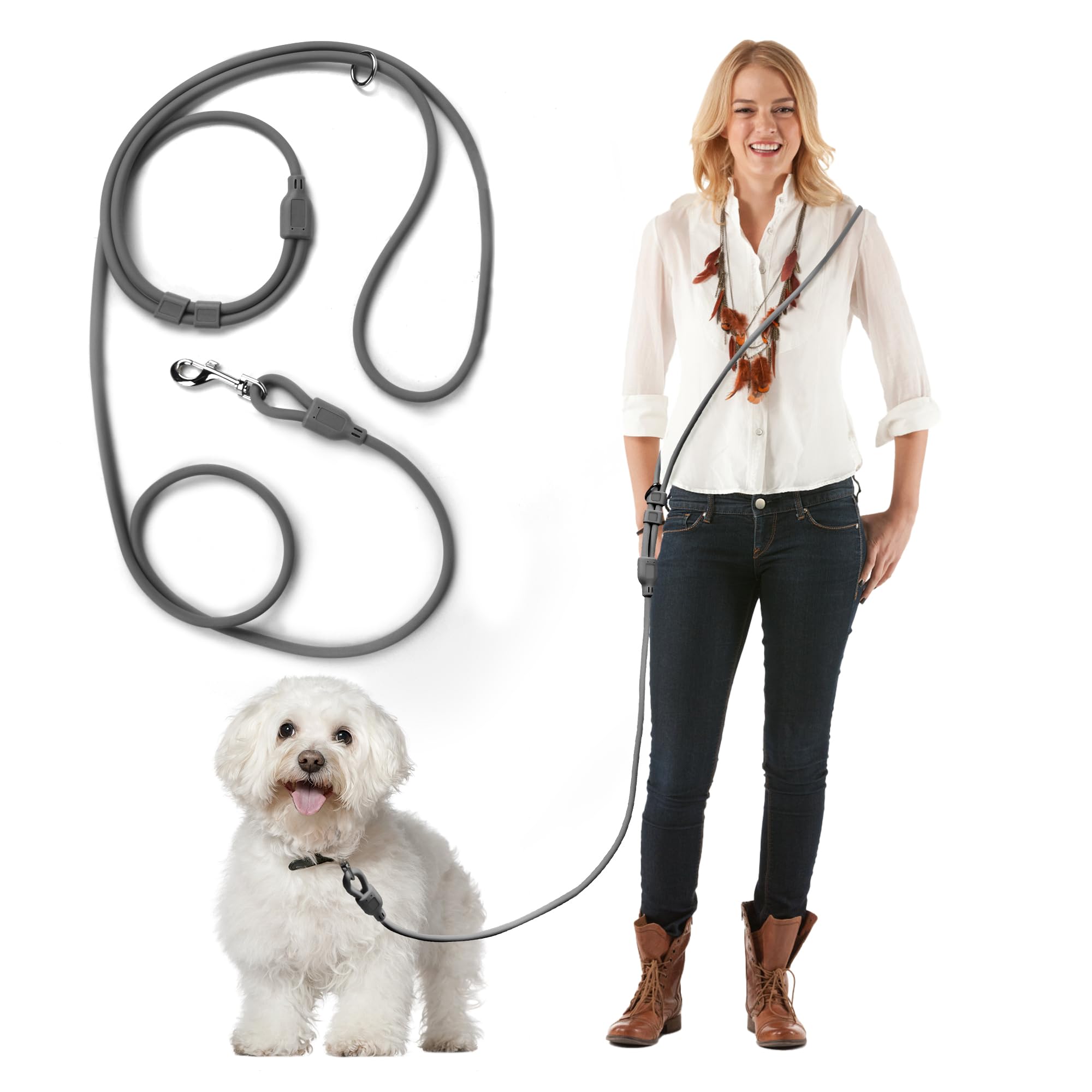 Twoear Hands Free Dog Leash Crossbody, Waterproof Hands Free Leash for Large Dogs Walking…