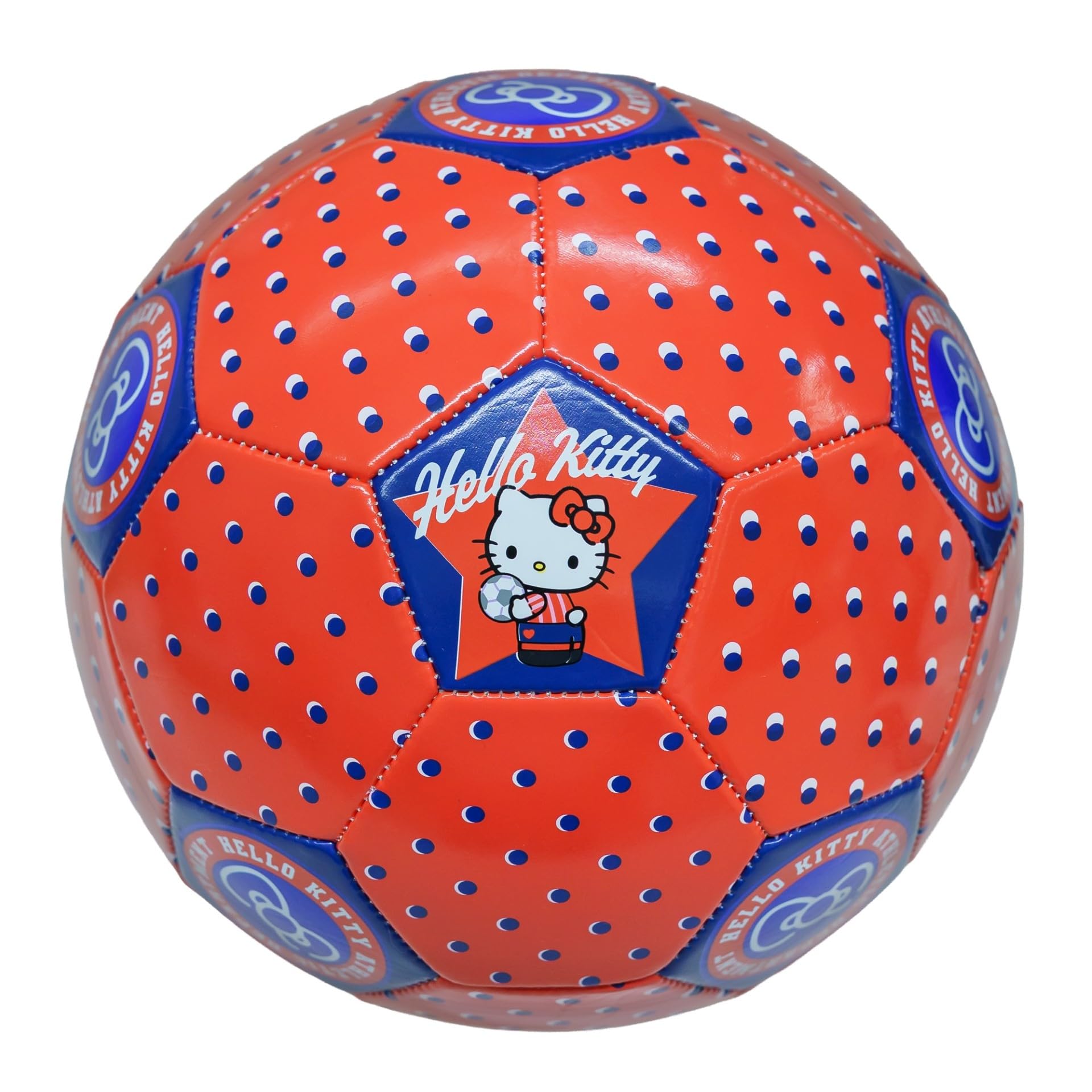 Hello Kitty Balón de baloncesto tamaño 5, pelota de baloncesto de goma roja y amarilla para jugar en interiores y exteriores, pelota juvenil recreativa para todos los niveles de habilidad