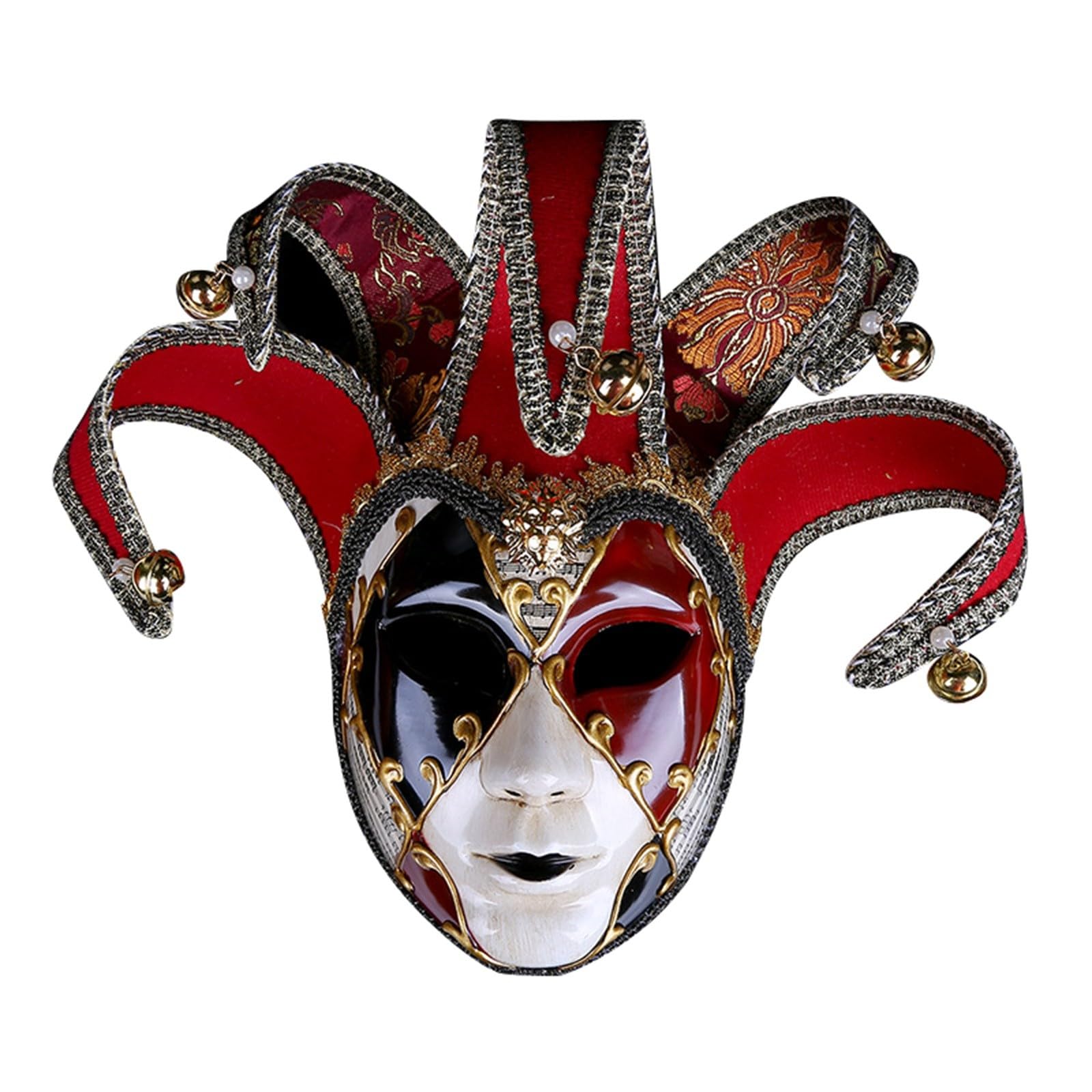 Generisch Full Face Mask Men Women Colourful Fancy Dress Masks Masquerade Jester Masks Vintage Venetian Carnival Mask Cosplay Accessories Festival Accessories for Masquerade Ball Carnival Party