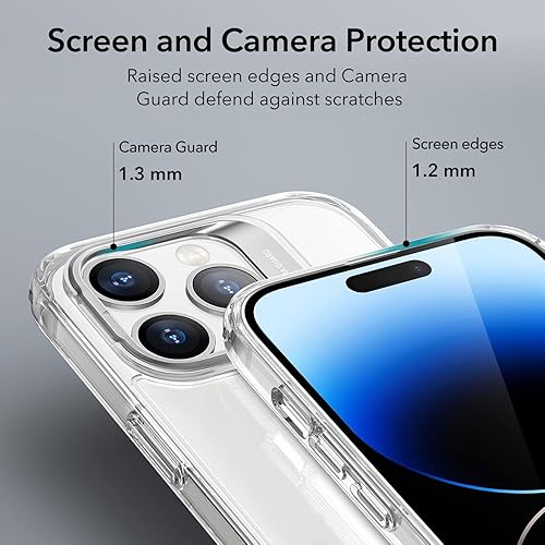 Miniatura 8 de ESR Funda para iPhone 14 Pro con soporte, protección de grado militar, soporte de anillo de cámara integrado, parte trasera acrílica resistente a