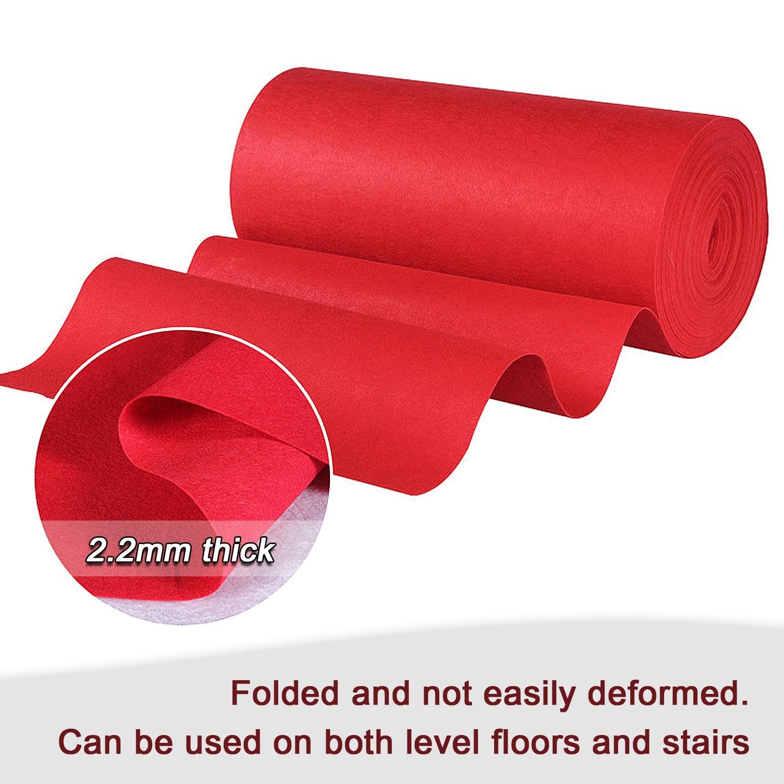 Passatoia for Tappeto Rosso for Eventi, Tappeto Rosso Resistente Antiscivolo for Matrimonio, Cerimonia di Apertura, premiazione, Decorazione for Feste(3'11" x 65'7" (Rectangular))