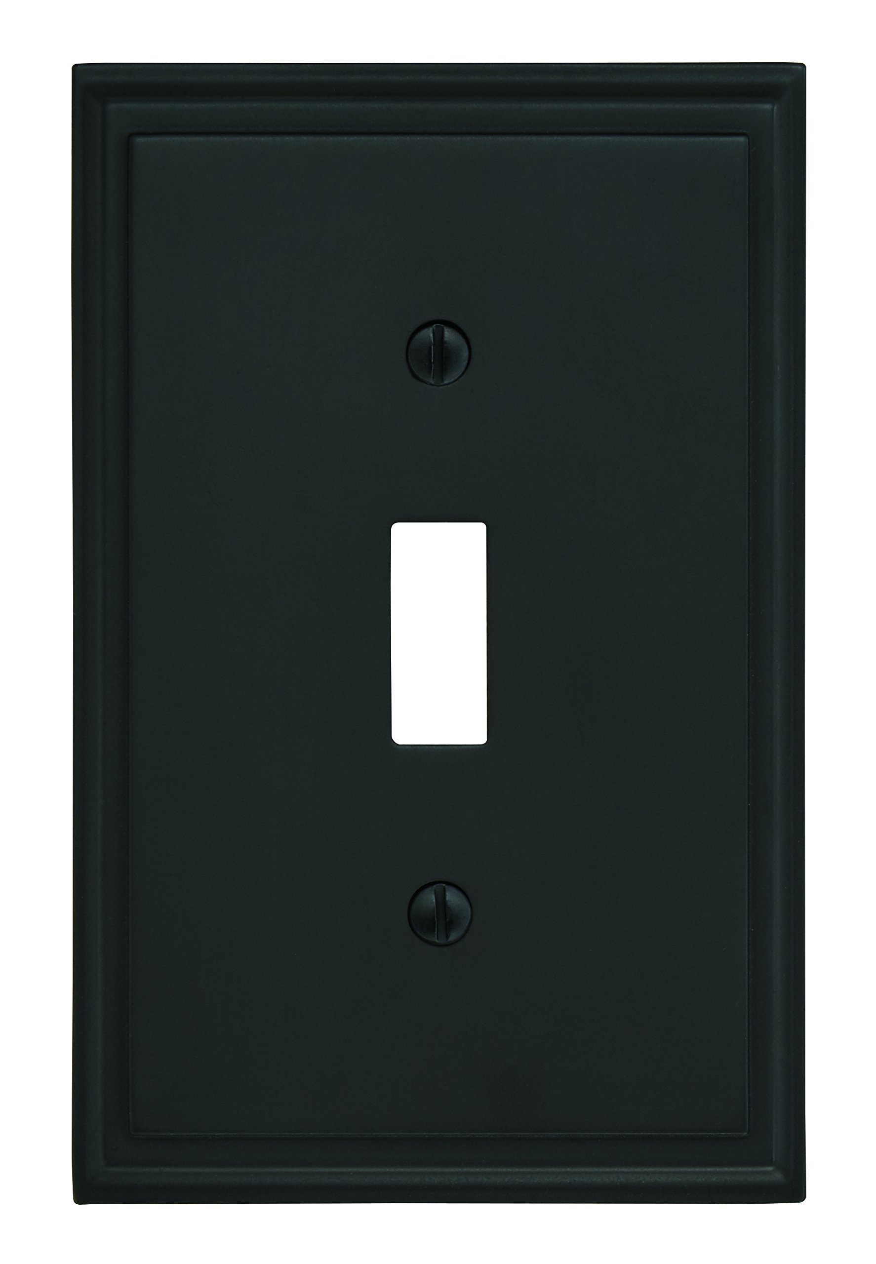Placa de pared Amerock BP36514BBR Mulholland de 1 palanca en bronce negro para interruptor