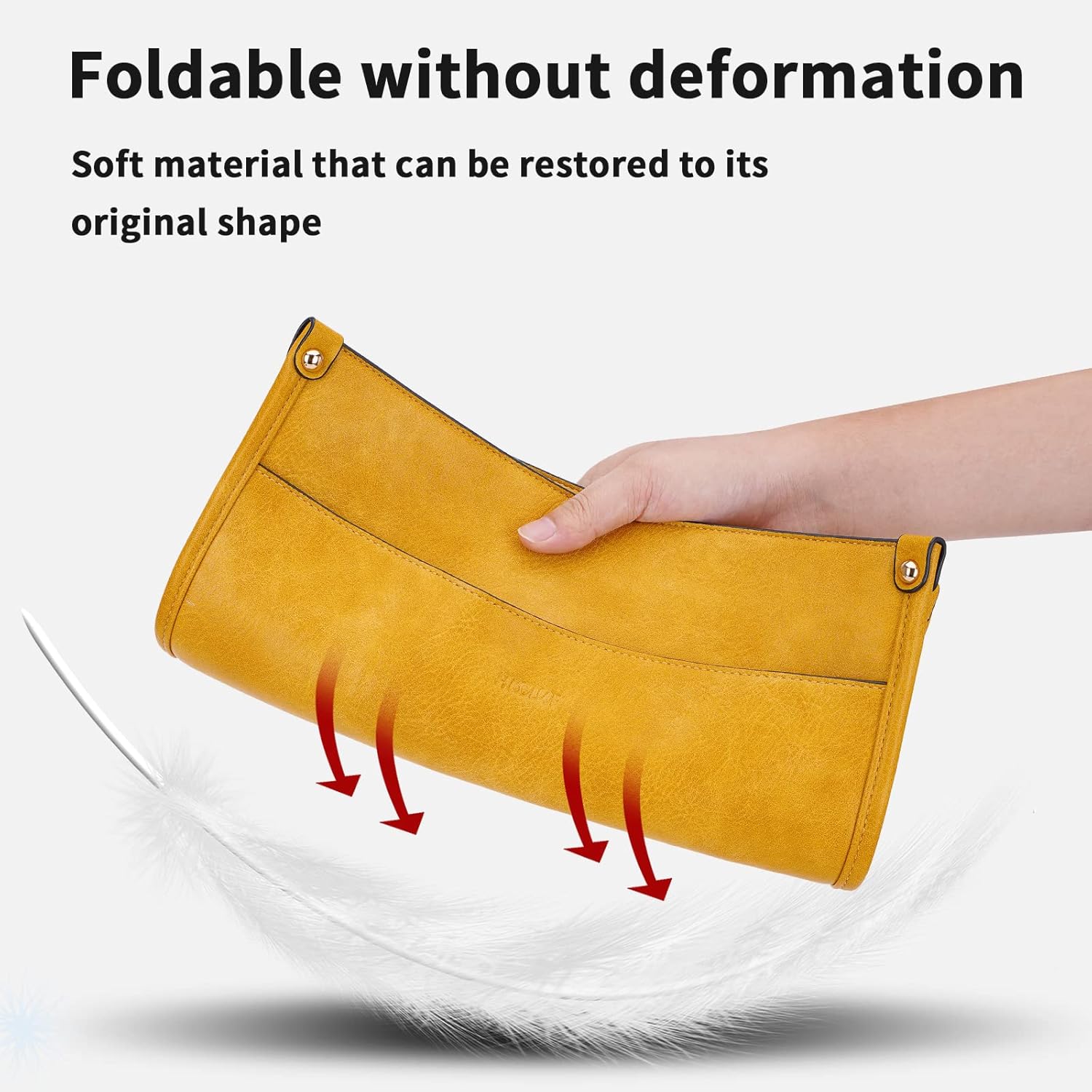 HKCLUF Crossbody Bags for Women Trendy Vegan Leather Hobo Handbags With 2PCS Adjustable Guitar Strap Shoulder Bucket Bags - Image 4